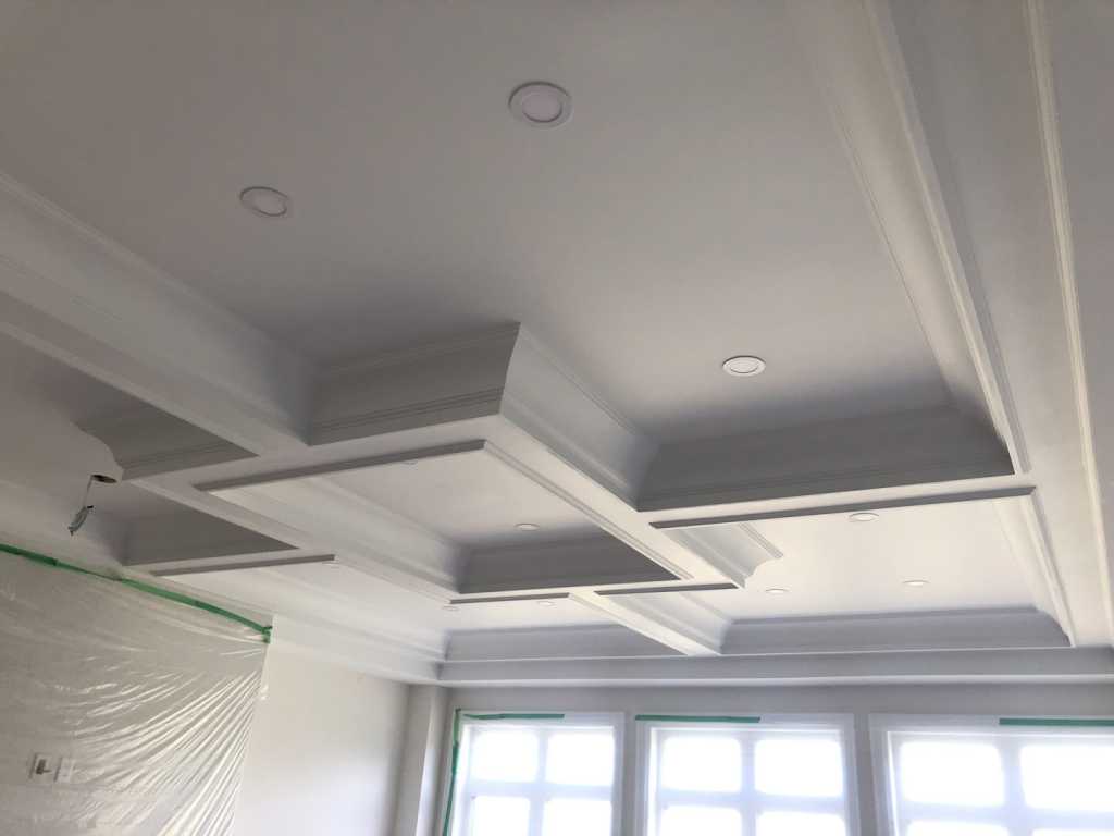coffered ceiling installation